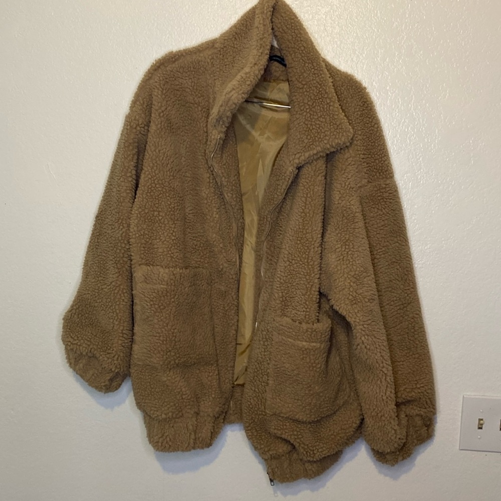 Pretty little thing oversized teddy jacket size 10
